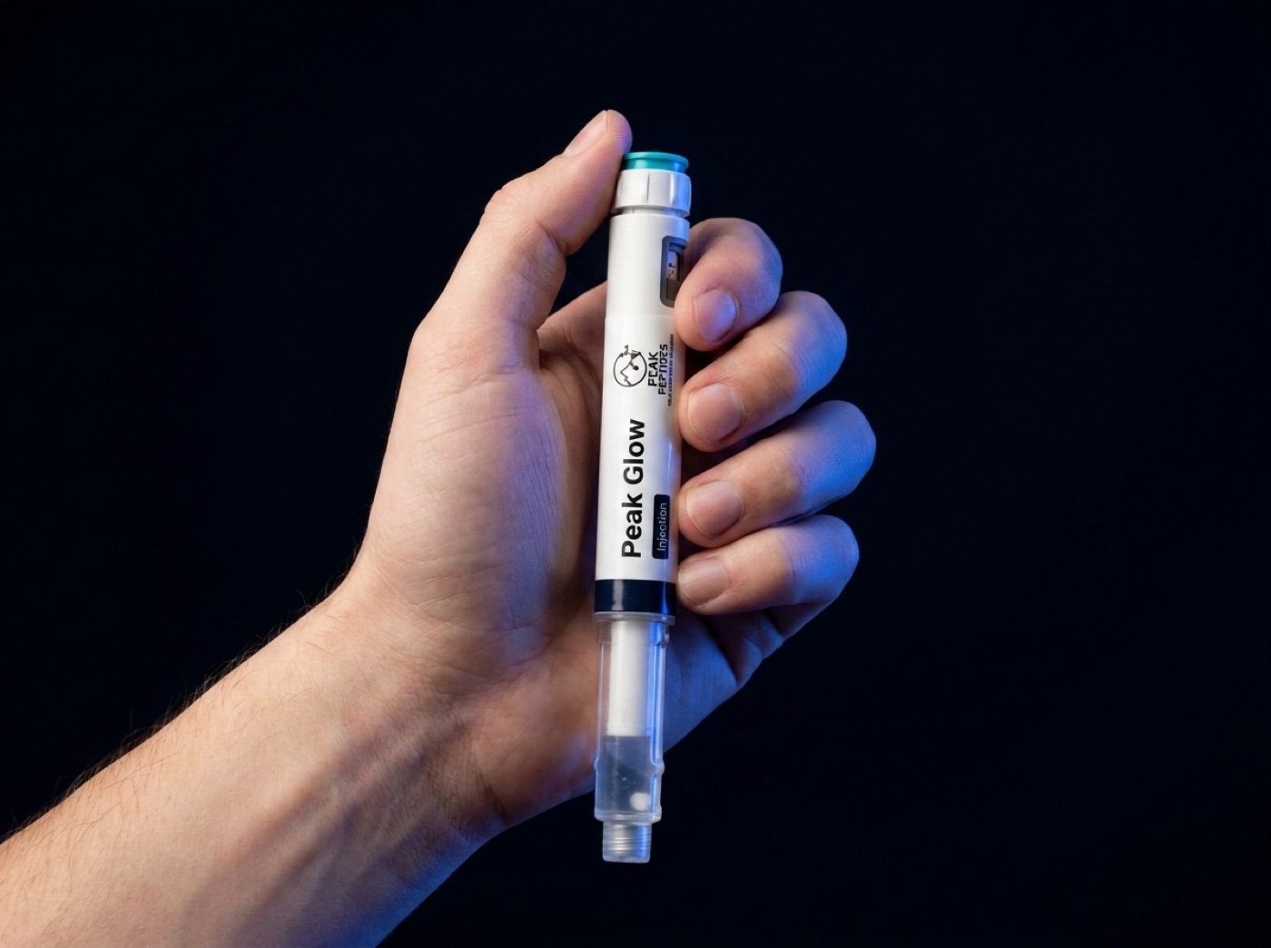 Peak Glow pen in hand